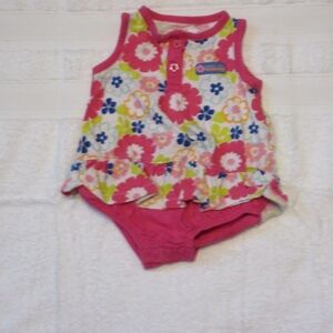 Carter's Floral Baby Romper with Pink and Blue